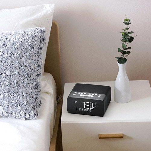 PURE Siesta Charge DAB+/FM & Blutooth with Qi Wireless Charging Pad In Graphite