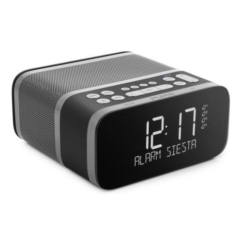 Pure Siesta S6 Premium Dab Dab+ FM Bluetooth Clock Radio Graphite
