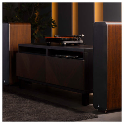 Q Acoustics M40 Powered Bluetooth Floorstanding Speakers Pair Walnut