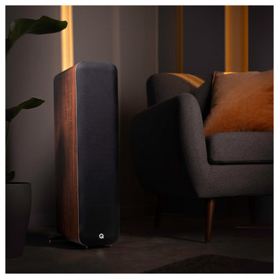 Q Acoustics M40 Powered Bluetooth Floorstanding Speakers Pair Walnut