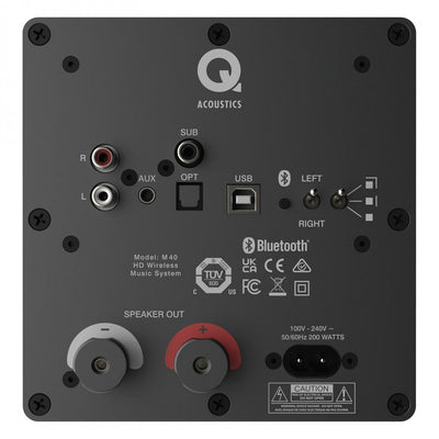 Q Acoustics M40 Powered Bluetooth Floorstanding Speakers Pair White