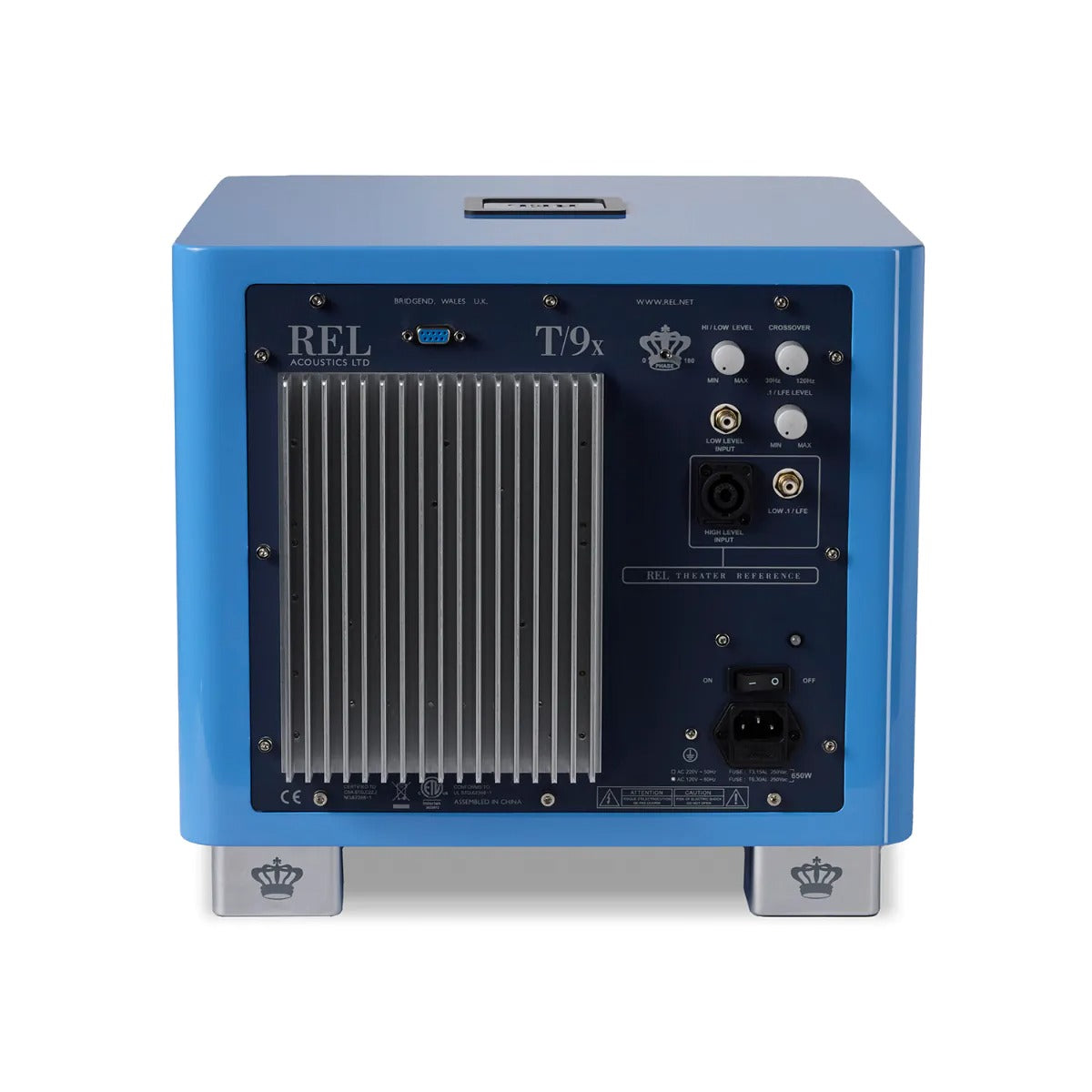REL T9x SE 300 Watt Subwoofer - French Racing Blue