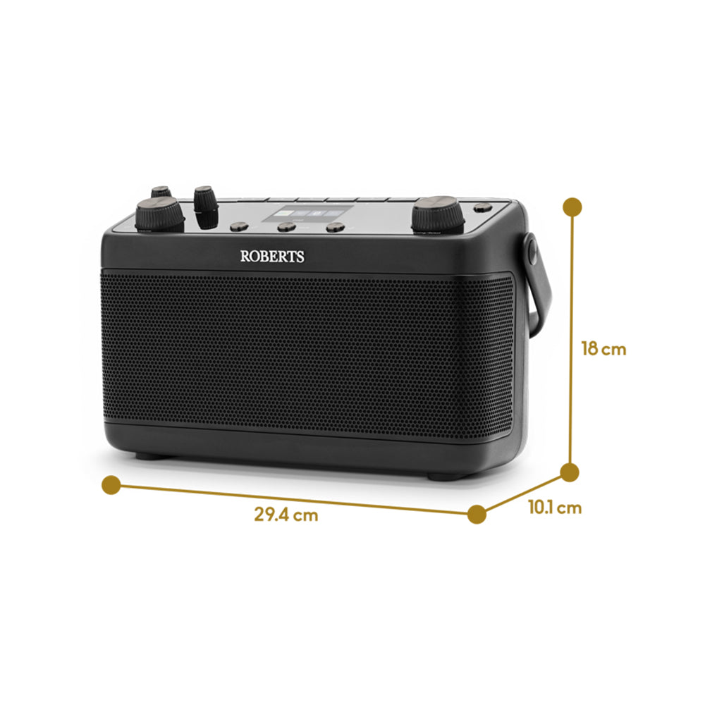 Roberts Blutune 7 DAB+ FM Bluetooth Portable Stereo Radio - Black