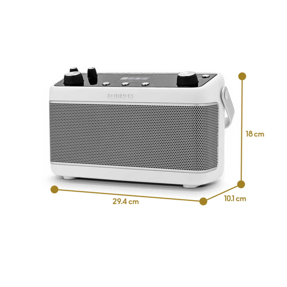 Roberts Blutune 7 DAB+ FM Bluetooth Portable Stereo Radio - White