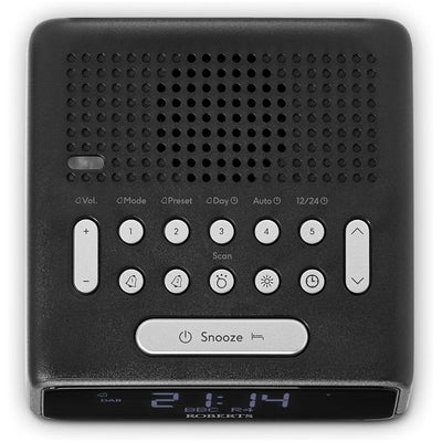 Roberts Ortus DAB DAB+ FM Bedside Alarm Clock Radio Black