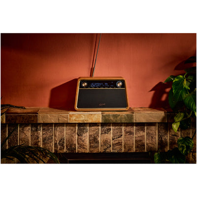 Roberts Reva DAB DAB+ FM Table-Top Radio With Bluetooth - Cherry Wood