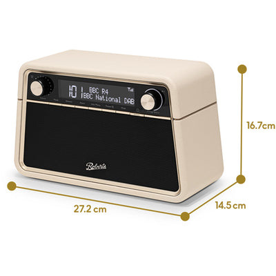 Roberts Reva DAB DAB+ FM Table-Top Radio With Bluetooth - Pastel Cream