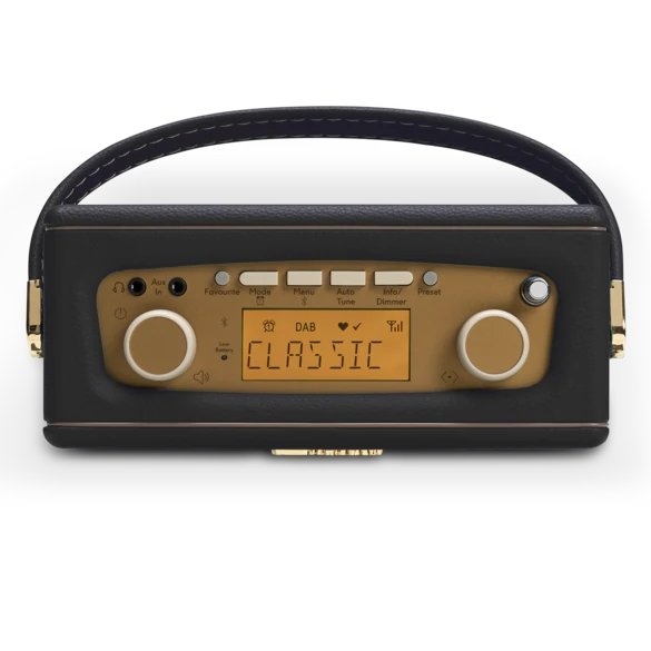Roberts Revival Uno BT DAB DAB+ FM Radio with 2 alarms and line out in Black Bluetooth