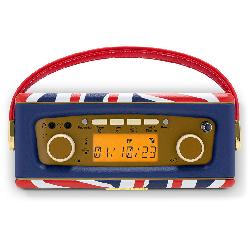 Roberts Revival Uno BT DAB DAB+ FM Radio with 2 Alarms and line out in Union Jack Bluetooth Limited Edition Open Box Clearance