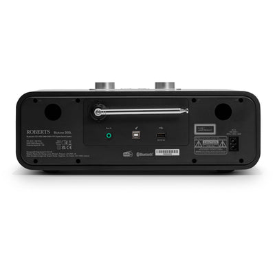 Roberts Stylus Luxe Direct Drive Turntable and Blutune 300L DAB+ BT CD USB Sound System Black HiFi Package