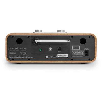 Roberts Stylus Luxe Direct Drive Turntable and Blutune 300L DAB+ BT CD USB Sound System Wood HiFi Package