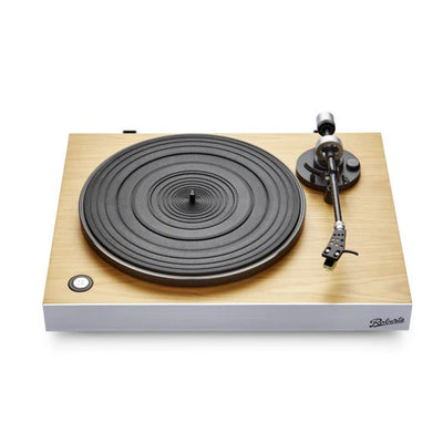 Roberts Stylus Luxe Turntable with Built-In Preamp and Ruark MR1 MK3 Active Bluetooth Speakers with Built-in MM Phono Preamp Walnut