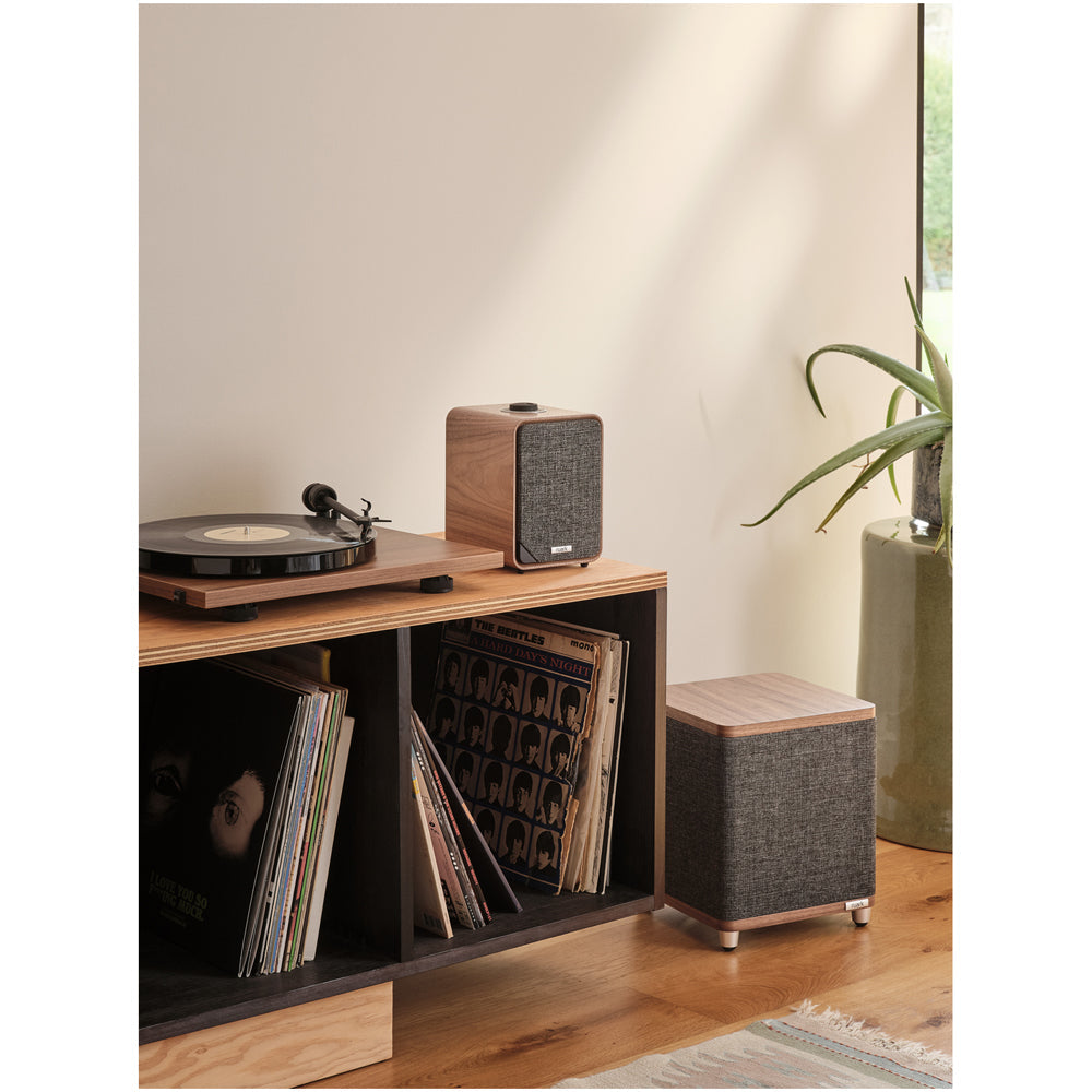 Ruark MR1 MK3 Active Bluetooth Speakers Pair with Built-in MM Phono Preamplifier - Rich Walnut