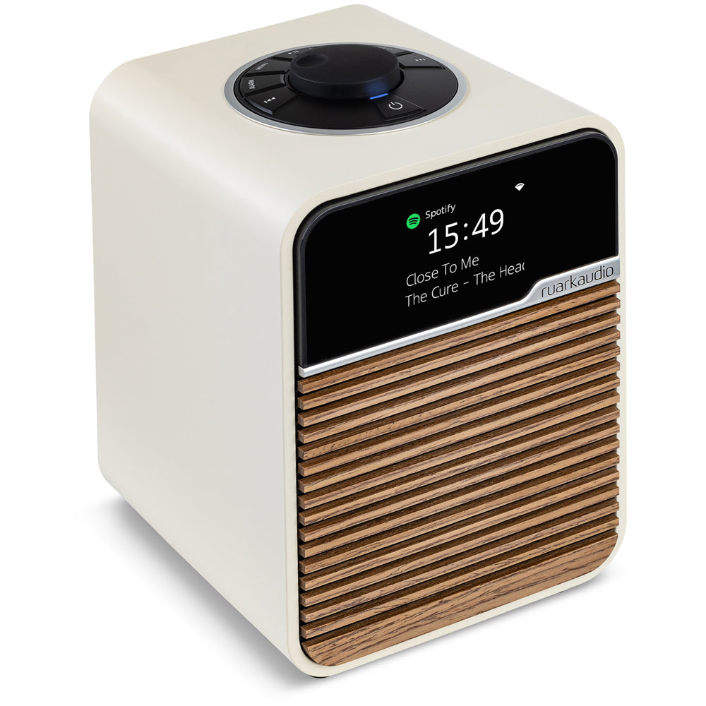 Ruark R1S DAB DAB+ FM Internet Bluetooth WiFi Smart Radio with Remote Bundle - Cream