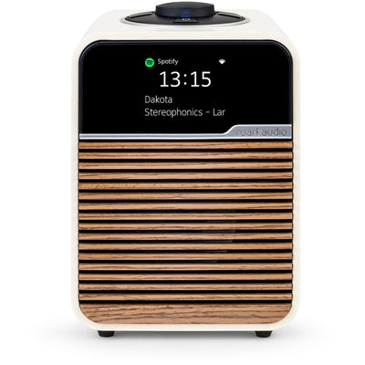 Ruark R1S DAB DAB+ FM Internet Bluetooth WiFi Smart Radio with Remote Bundle - Cream