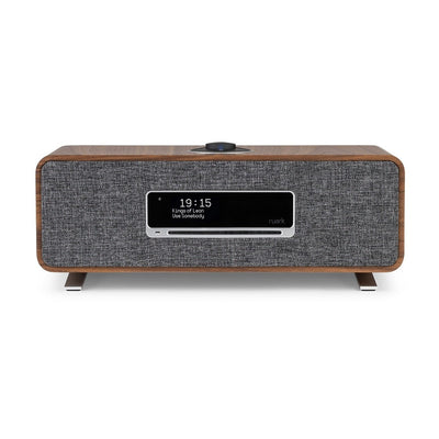 Ruark R3S Music System in Rich Walnut Veneer with Slate Grey Fabric Grille