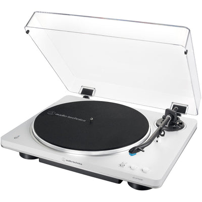 Ruark R410 Music System Grey with R-CD100 CD Player & Audio Technica AT-LP70XBT Automatic Wireless BT Turntable Silver