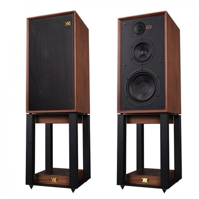 Ruark R610 Music Console and Wharfedale Linton Heritage Standmount Speakers with Matching Stands - Walnut