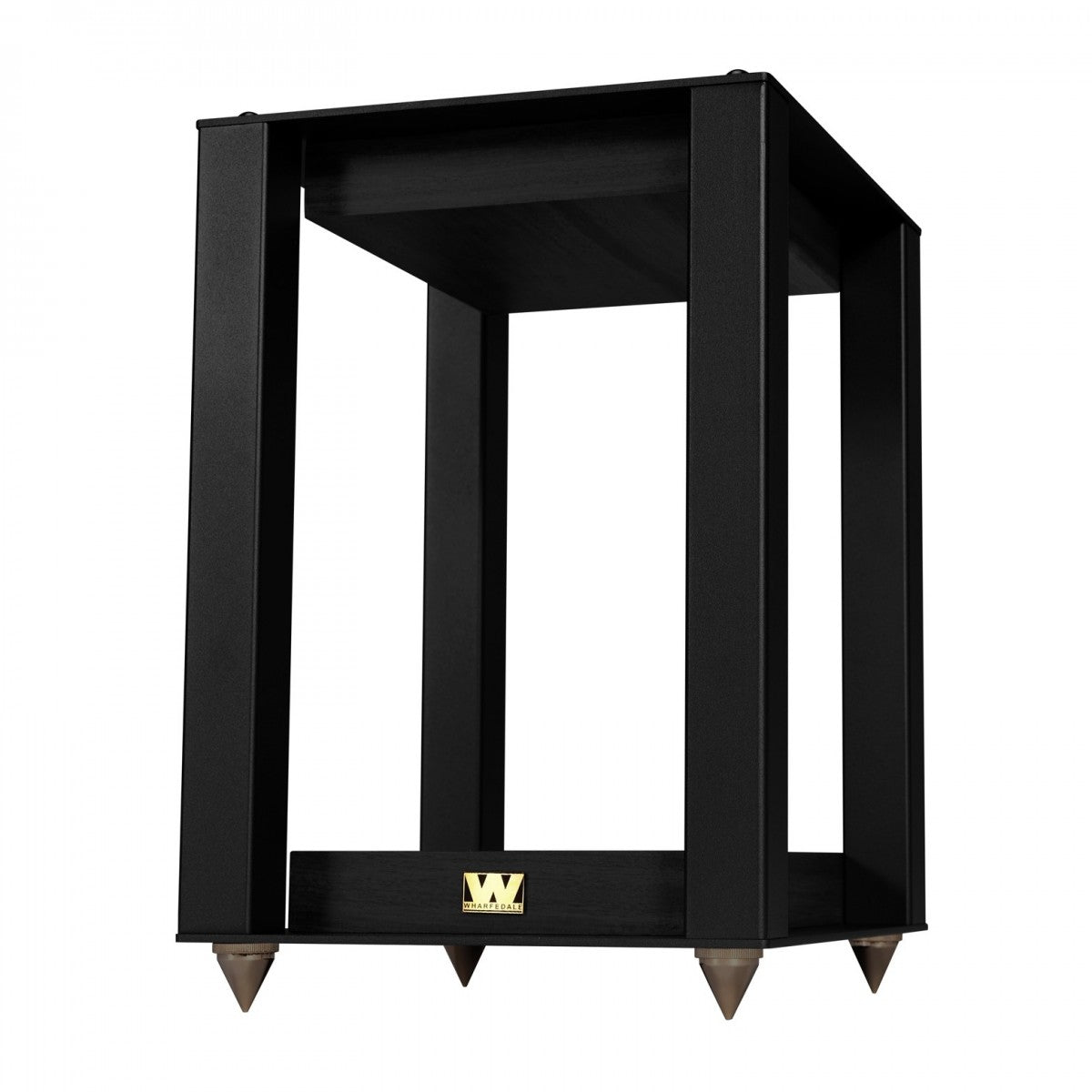 Ruark R610 Music Console Charcoal with Wharfedale Linton Heritage Standmount Speakers Black with Matching Stands