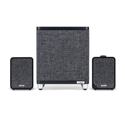 Ruark RS1 Subwoofer with MR1 MK3 Active Bluetooth Speakers Pair Charcoal Black