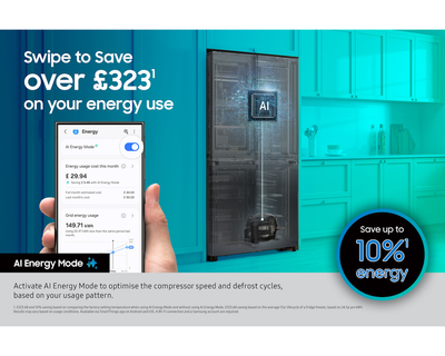 Samsung Bespoke AI RF24BB620EB1EU SpaceMax 674L Total No Frost American Fridge Freezer Black