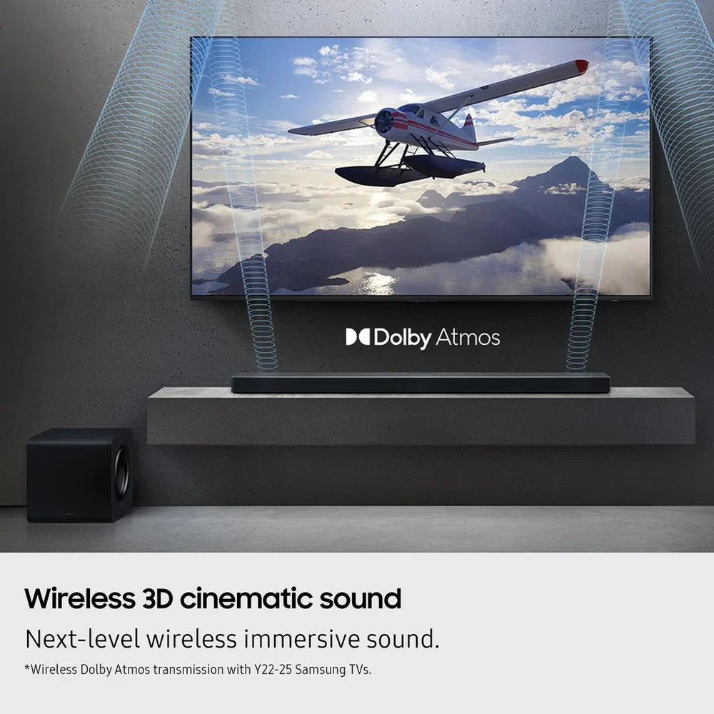 Samsung HW-QS700F 3.1.2ch Q-Series Soundbar with Wireless Subwoofer in Titan Black 2025