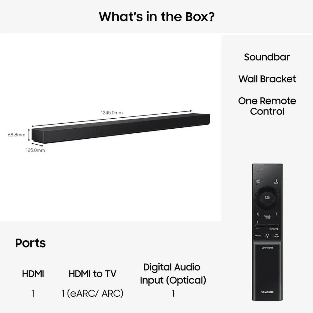 Samsung HW-QS90H Q-Series 7.1.2 Ch Dolby Atmos All-in-One Soundbar - Black (2026)