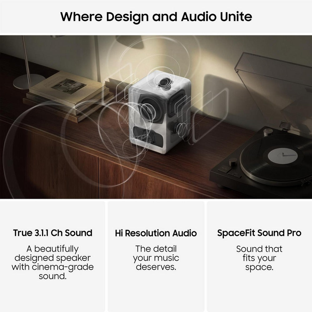 Samsung Music Studio 7 HW-LS71H Multi-Directional WiFi-Bluetooth Wireless Speaker - White (2026)