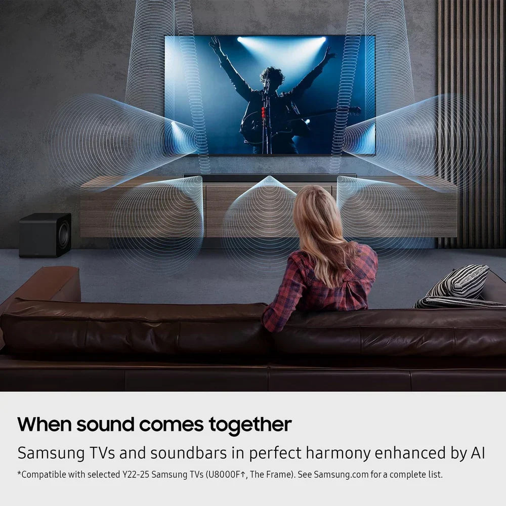 Samsung QE55S95FATXXU 55 Inch OLED S95F 4K UHD HDR Smart AI TV with HW-QS700F 3.1.2ch Q-Series Soundbar Bundle