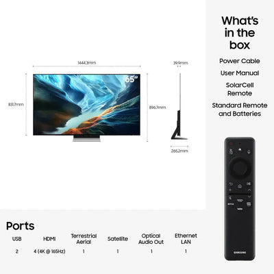 Samsung QE65S90HAEXXU 65 Inch S90H 4K OLED Ultra HD HDR AI Smart TV 2026
