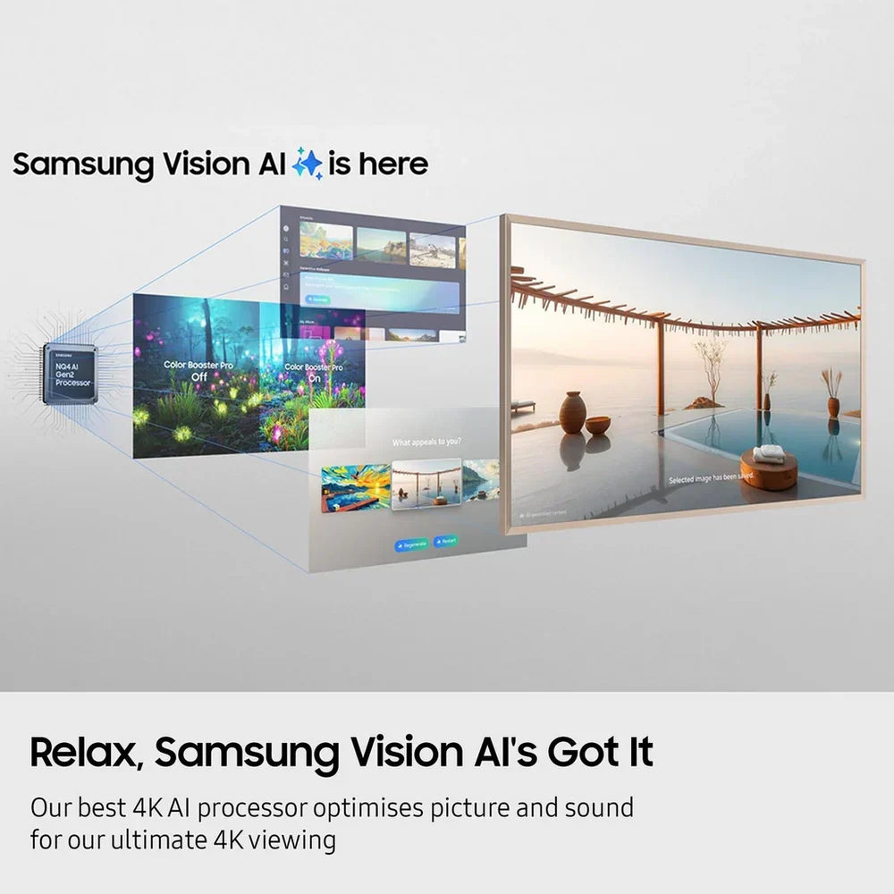 Samsung QE85LS03FWUXXU 85 Inch The Frame Pro LS03FW Art Mode Neo QLED 4K Vision Ultra HD HDR Smart AI TV