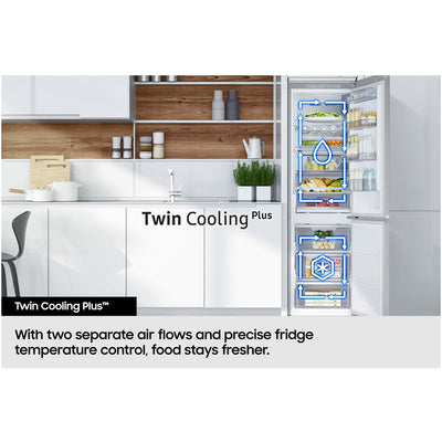 Samsung RL38C776ASREU Bespoke SpaceMax 387L Freestanding Frost Free Fridge Freezer Silver