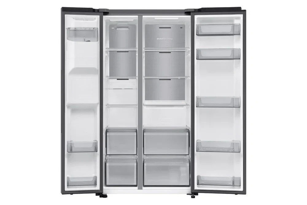 Samsung RS70F64KETEU Series 6 Bespoke AI 91cm Side by Side American Style Fridge Freezer in Silver