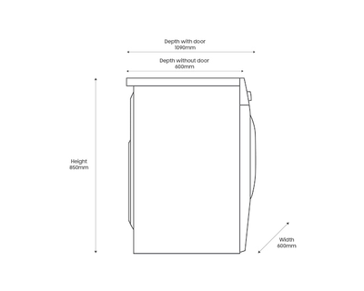 Samsung Series 5 WW11DG5B25AEEU Bespoke AI Front-Load 11 kg 1400 Spin Washing Machine White