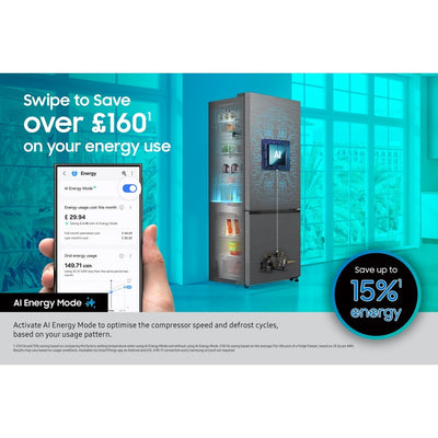 Samsung Series 7 SpaceMax RB34C632ESA/EU Smart 341L Fridge Freezer Silver - Clearance