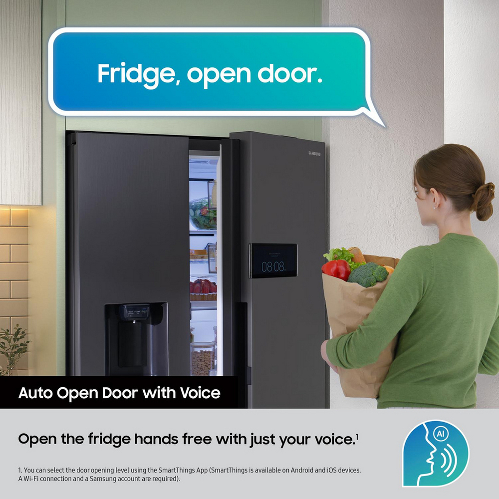 Samsung Series 9 RS90F64EETEU Bespoke AI Home 621L Total No Frost American Fridge Freezer Silver