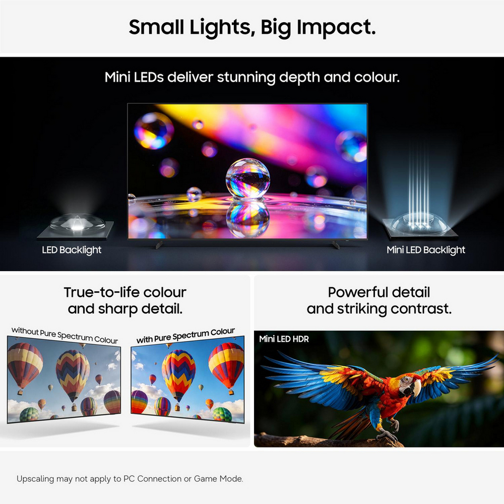 Samsung UE43M70HAKXXU 43 Inch M70H 4K Ultra HD HDR Mini LED Vision AI Smart Google TV 2026