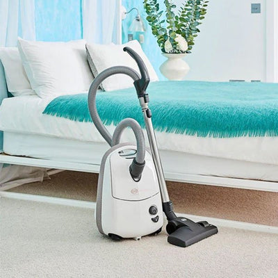 Sebo 92621CI Airbelt E1 Arctic Cylinder Vacuum Cleaner - White