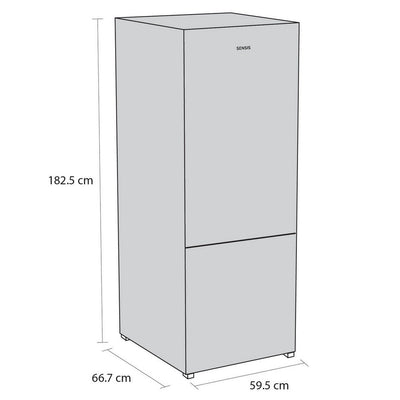 Sensis RFCMF0160ES Freestanding Frost Free 60cm Fridge Freezer Silver