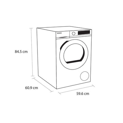 Sensis TDHF019A2W 9kg Heat Pump Tumble Dryer White