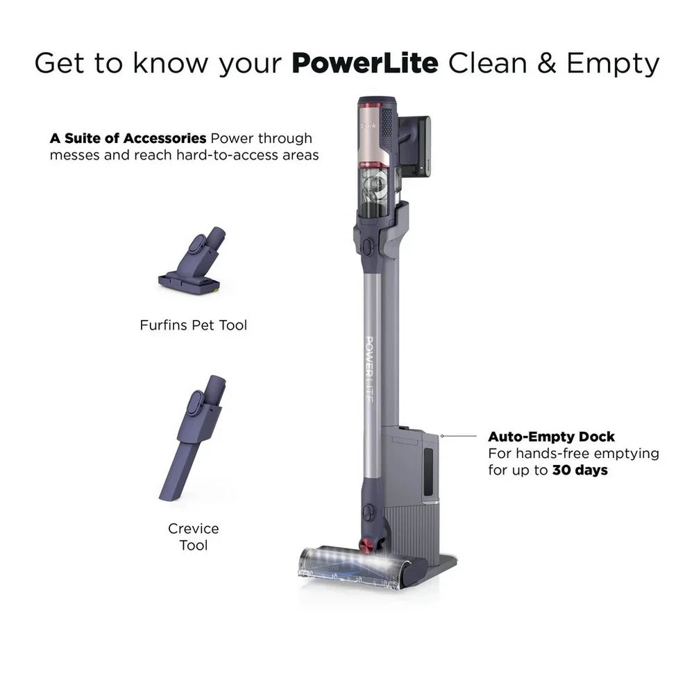 Shark BU3621UKT Cordless Stick Vacuum Cleaner with Auto-Empty System - Grey