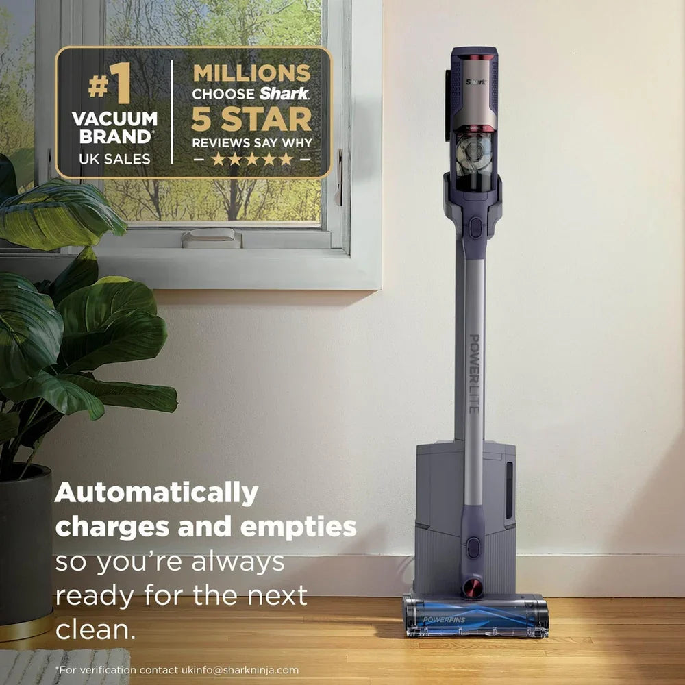 Shark BU3621UKT Cordless Stick Vacuum Cleaner with Auto-Empty System - Grey