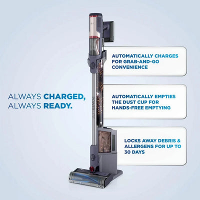 Shark BU3621UKT Cordless Stick Vacuum Cleaner with Auto-Empty System - Grey