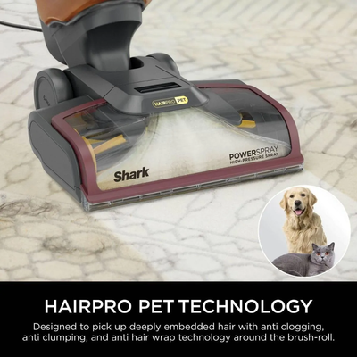 Shark CarpetXpert HairPro Pet Deep Carpet Cleaner EX220UK Grey Burgundy
