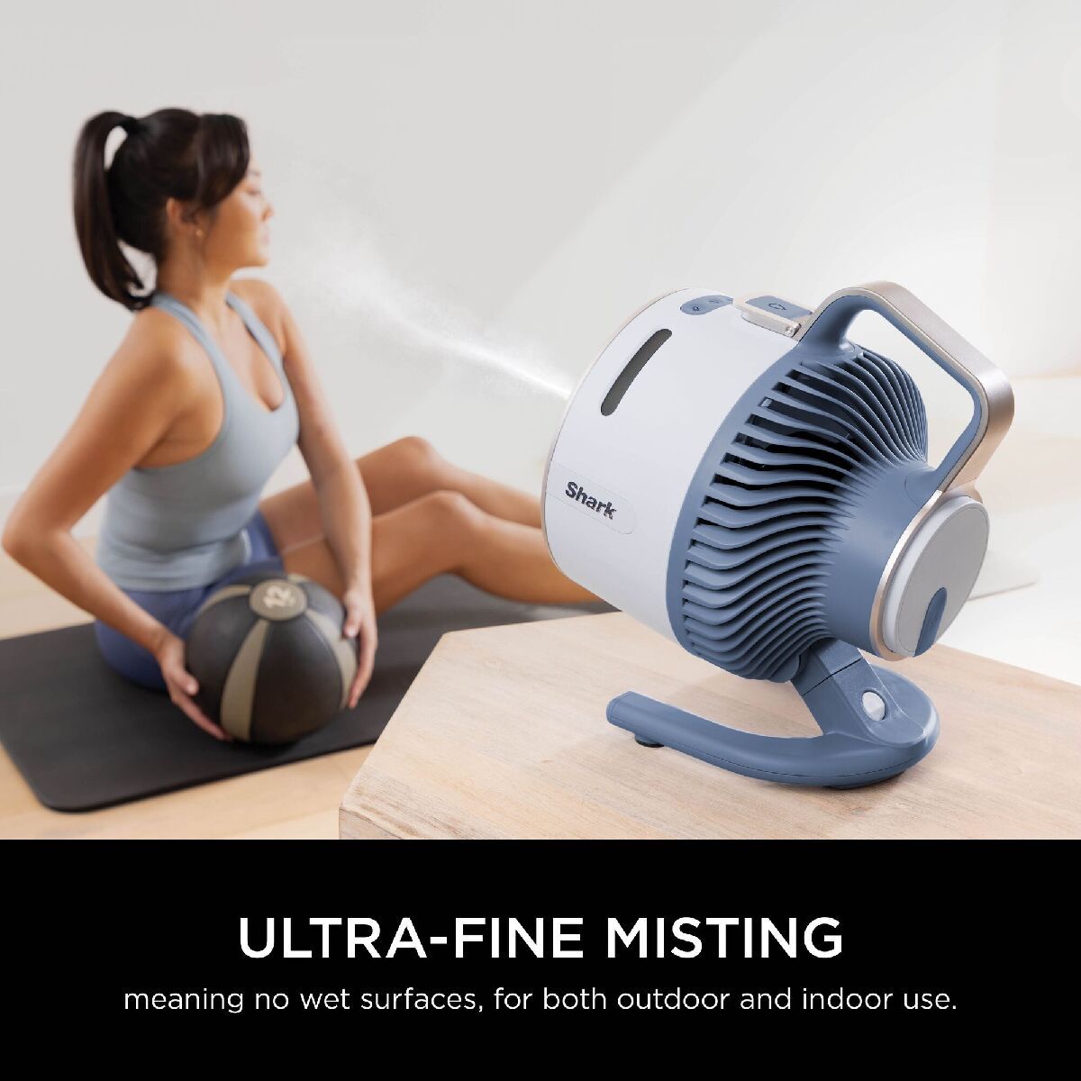 Shark FA050UKBL FlexBreeze HydroGo Misting Fan Glacier Blue
