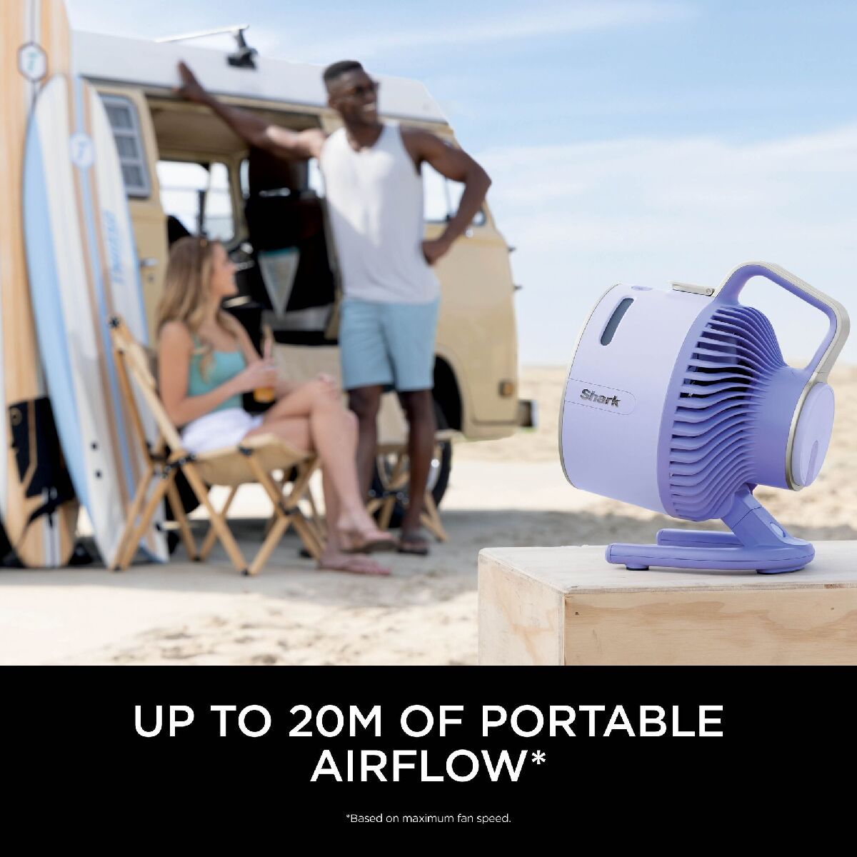 Shark FA050UKLV FlexBreeze HydroGo Misting Fan Lilac