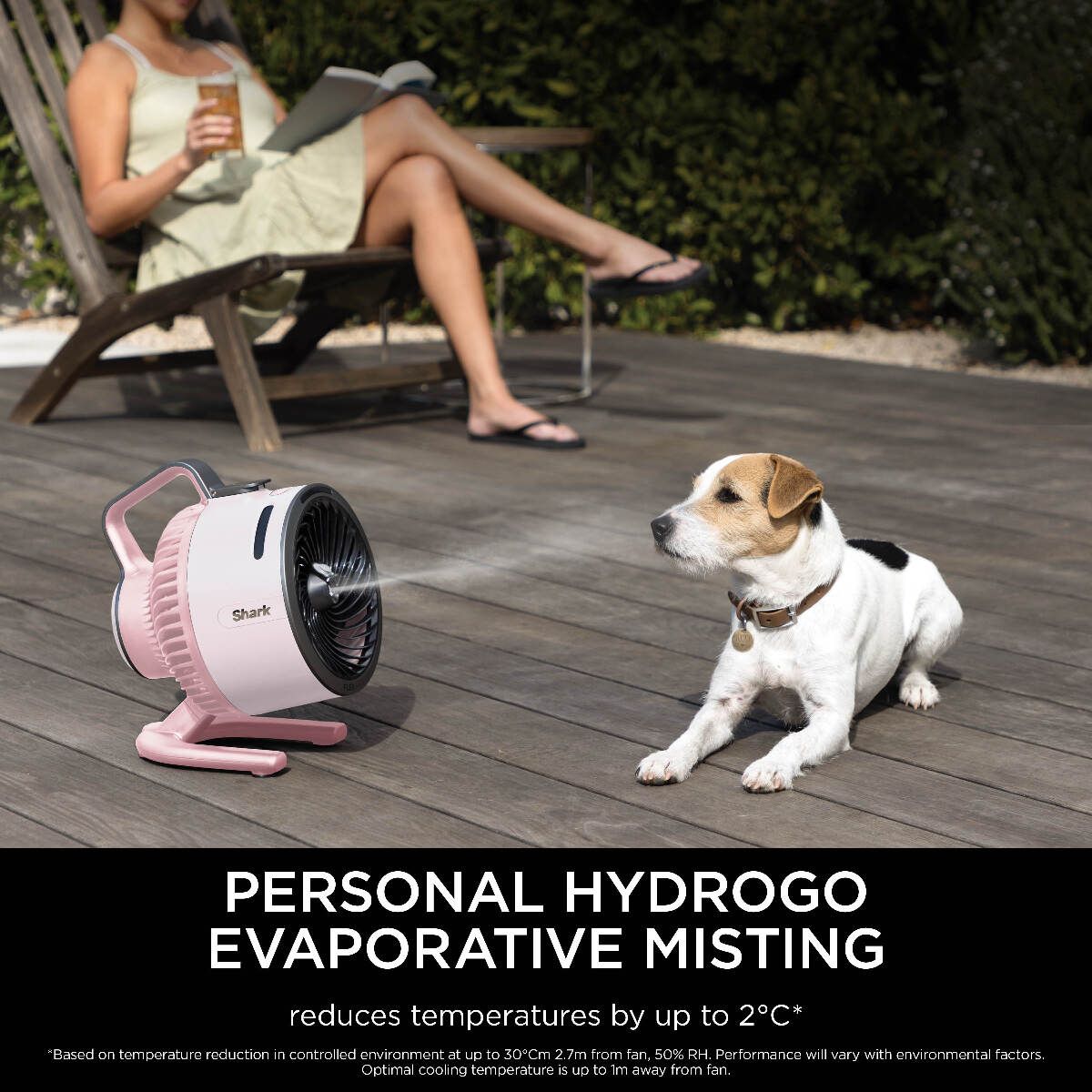 Shark FA050UKPK FlexBreeze HydroGo Misting Fan Quartz
