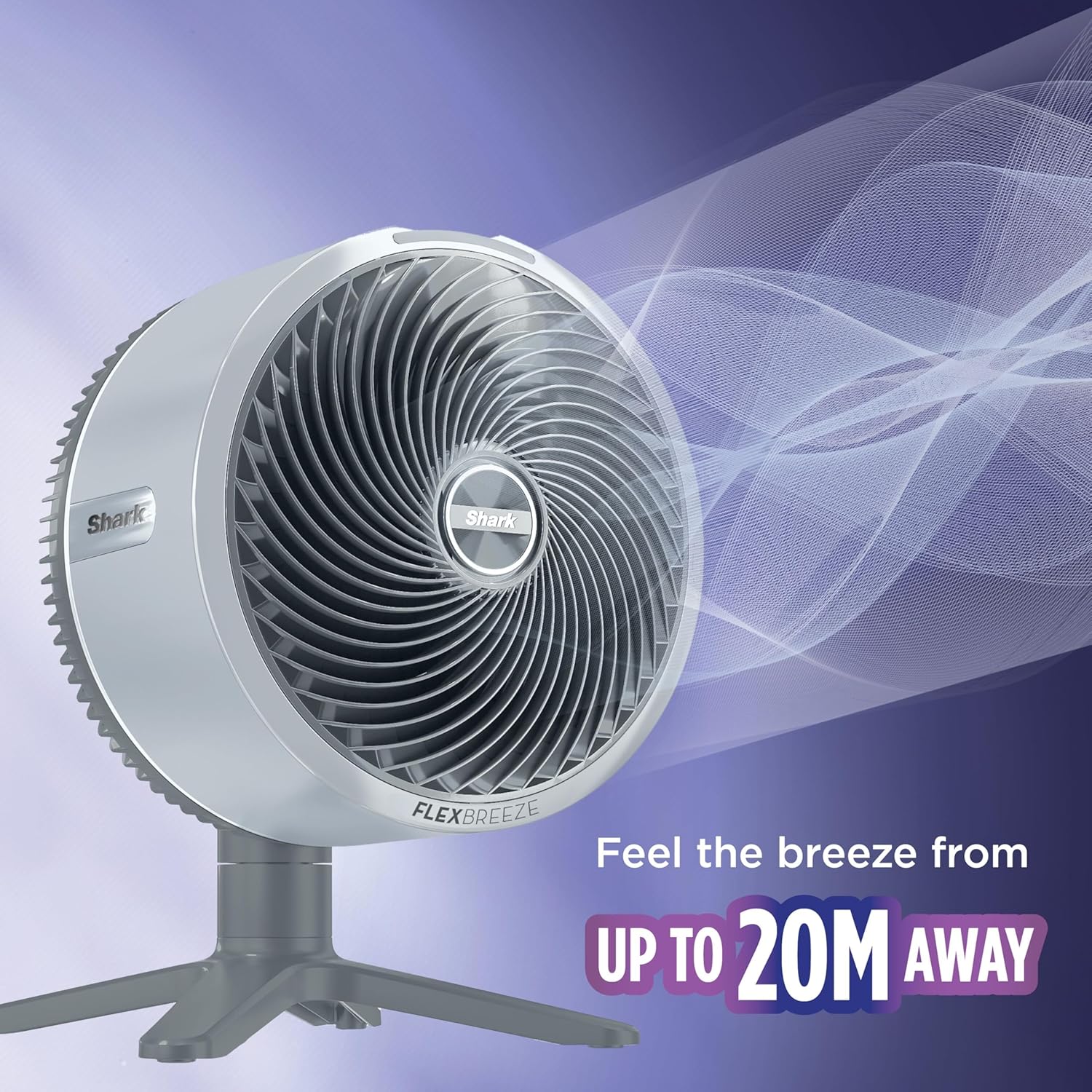Shark FA150UK FlexBreeze TableMate Indoor to Outdoor High Velocity Tabletop Fan - Winter Fog