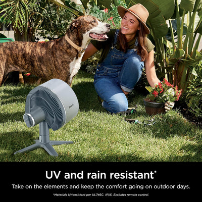 Shark FA150UK FlexBreeze TableMate Indoor to Outdoor High Velocity Tabletop Fan - Winter Fog