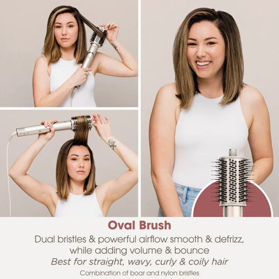 Shark FlexStyle HD436SLUK 4 in 1 Air Styler and Hair Dryer for Straight & Wavy Hair - Stone